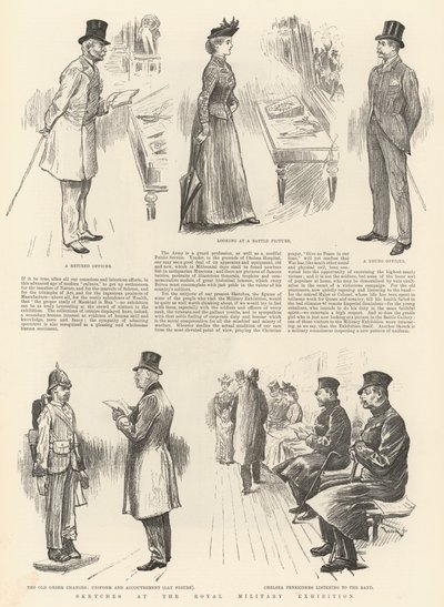Skici na královské vojenské výstavě od William Douglas Almond